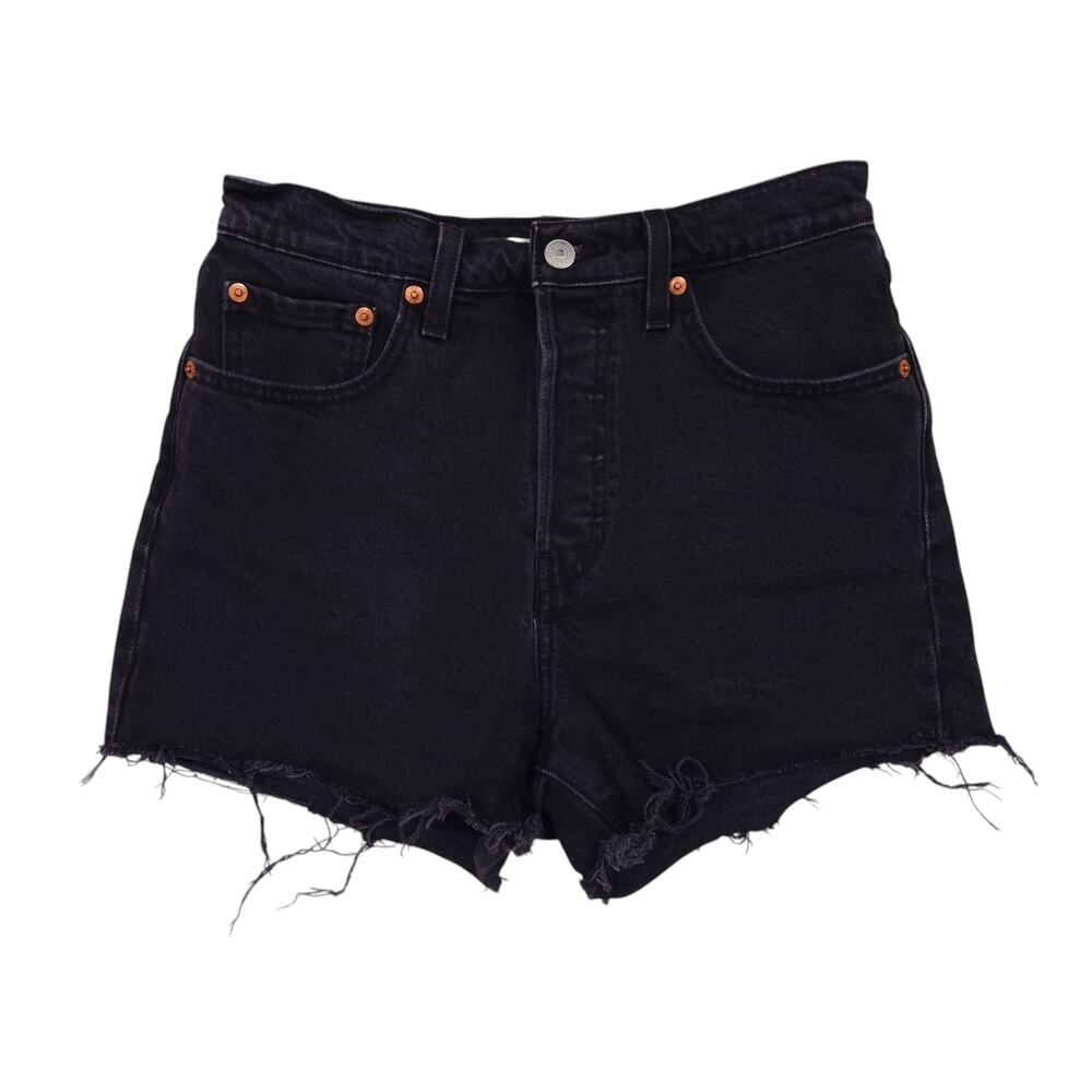 Levi's Ribcage Cut Off Shorts Black Sz 27
